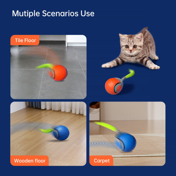 2025 Smart Interactive Cat Ball,Type-C Rechargeable Interactive Cats Toy,Automatic Cat Teaser Toy,Pet Supplies,New Year Gift - Image 4